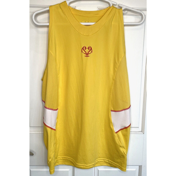 UNDER ARMOUR Fitted Compression Basketball Jersey Tank Men's Size 2XL Heatgear - Picture 1 of 11